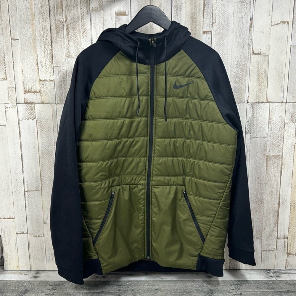 Nike Tech Dri-Fit puffer Zip Hooded Sweatshirt Jacket